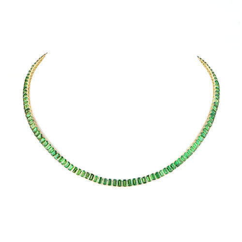 33.60 cts Tsavorite Tennis Necklace