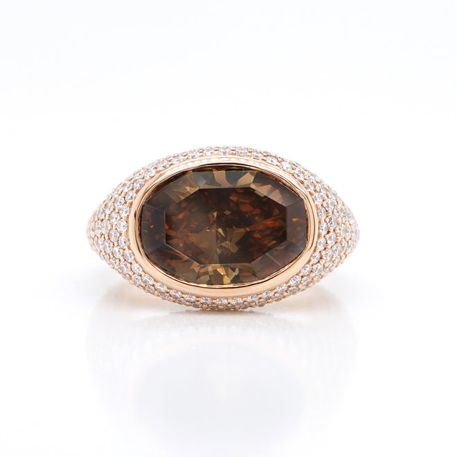 5.55 cts Oval Fancy Diamond Ring