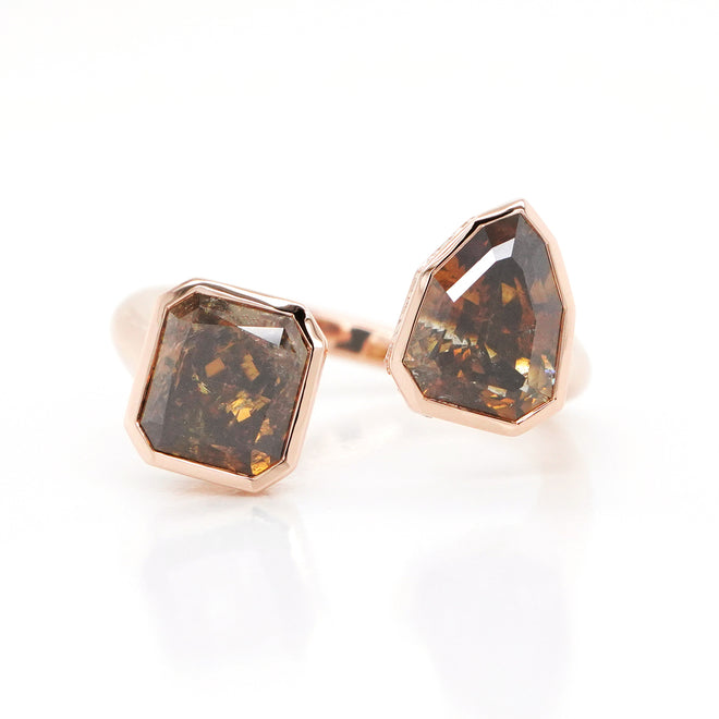 RD-22004 1.77 / 1.73 cts Fancy Radiant/Pear Shape Diamond Ring