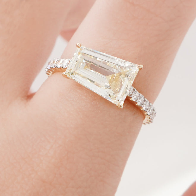 2.74 cts Fancy Brown Tapered Diamond Ring