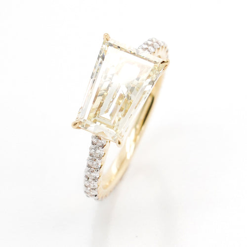 2.74 cts Fancy Brown Tapered Diamond Ring