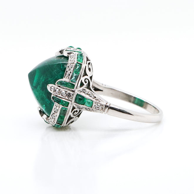 12.50 / 1.00 cts Emerald Ring 