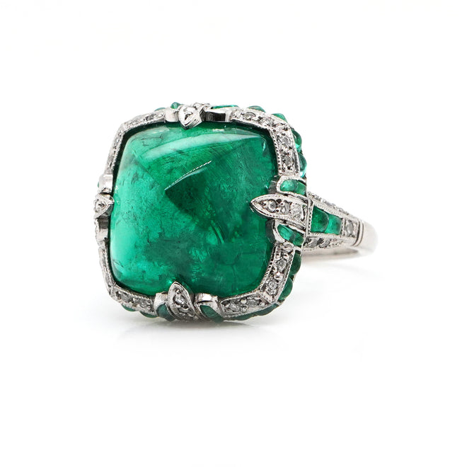 12.50 / 1.00 cts Emerald Ring 