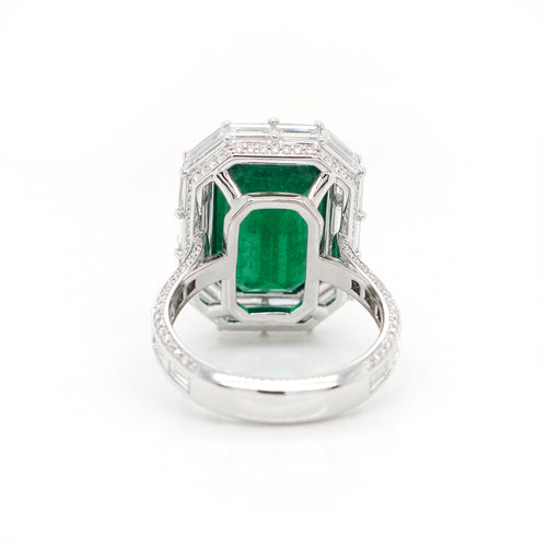 9.728 Emerald with Diamond Ring ( ENQUIRE)