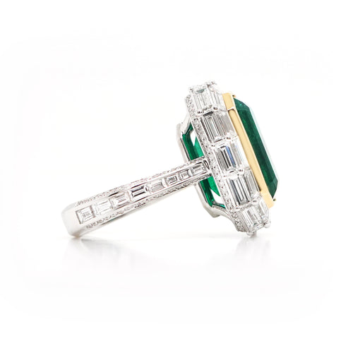 9.728 Emerald with Diamond Ring ( ENQUIRE)