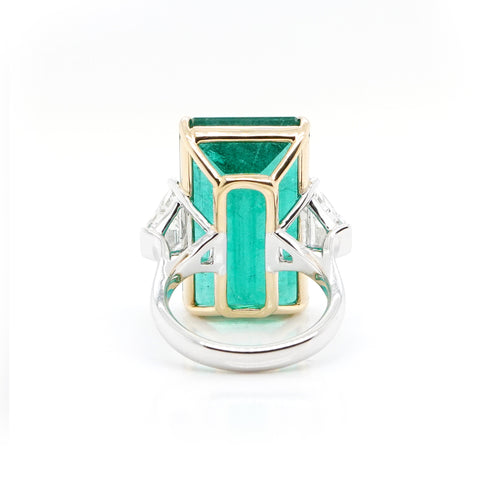 26.13 Emerald with Diamond Ring ( ENQUIRE)
