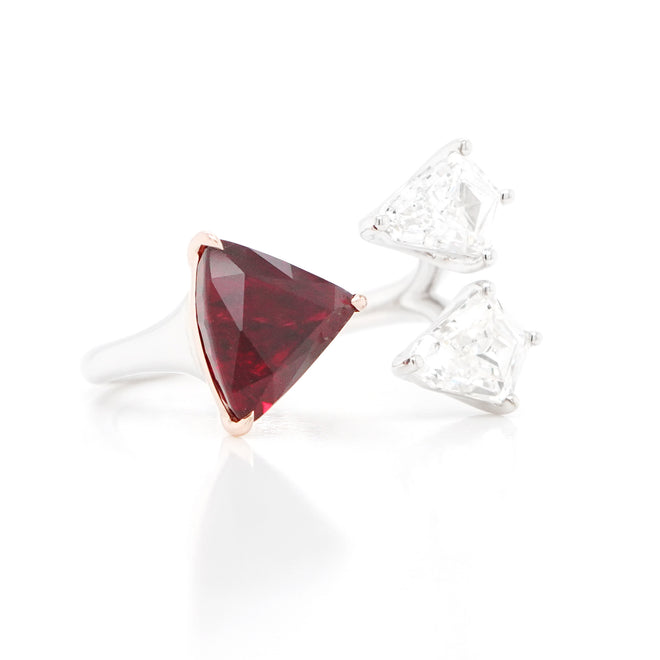 3.00 cts Ruby with Diamond Ring