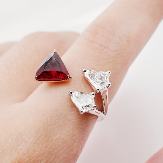 3.00 cts Ruby with Diamond Ring