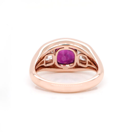 2.04 cts e Ruby with Diamond Ring