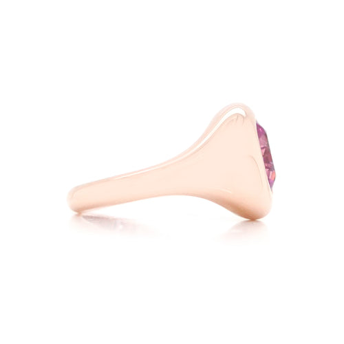 1.90 cts Oval Pink Sapphire Pinky Ring