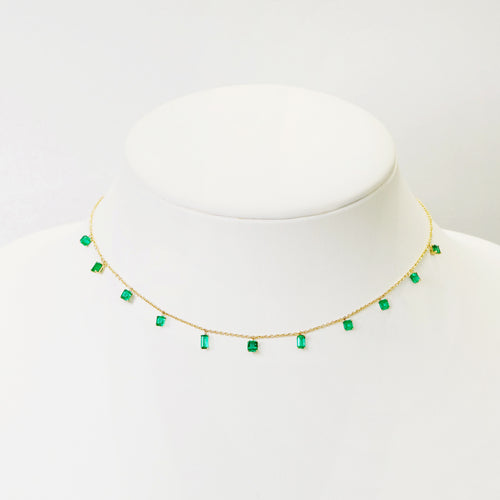  2.72 cts Minor Oil Colombian Emerald Necklace