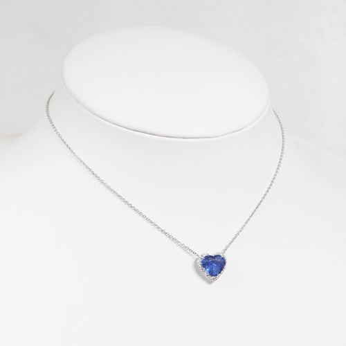 6.55 cts Blue Sapphire Necklace