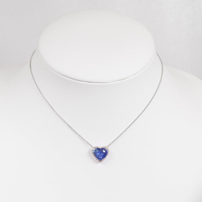 6.55 cts Blue Sapphire Necklace