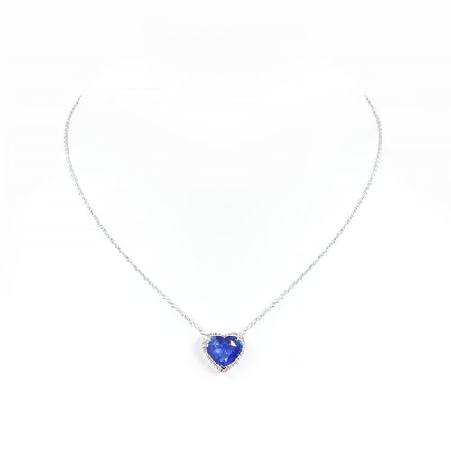 6.55 cts Blue Sapphire Necklace