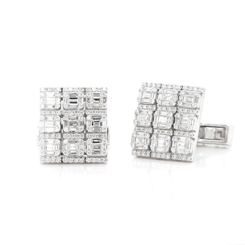 1.20 cts Baguette Diamond Men's Cufflinks