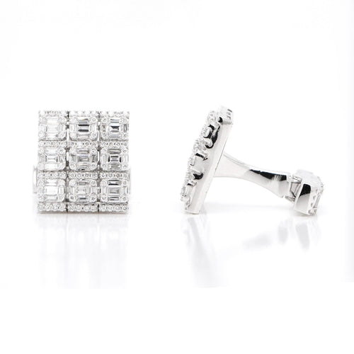 1.20 cts Baguette Diamond Men's Cufflinks