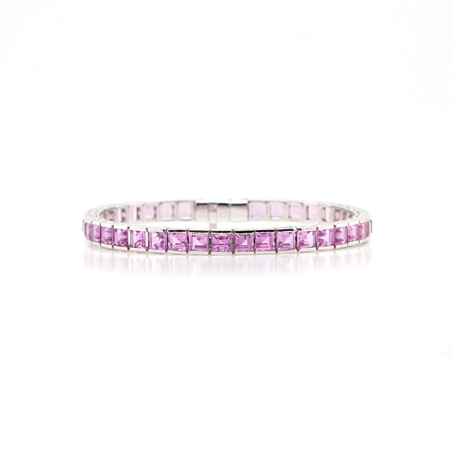 18.42 cts Fancy Sapphire Tennis Bracelet