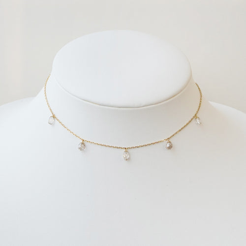 5.38 cts Briolette Diamond Necklace