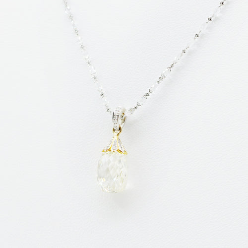 9.90 / 7.08 cts Briolette Diamond Necklace Pendants
