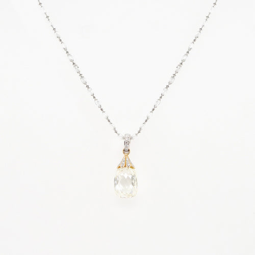 9.90 / 7.08 cts Briolette Diamond Necklace Pendants