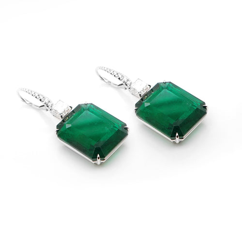 21.81 / 18.80 cts Emerald Earrings (ENQUIRE)