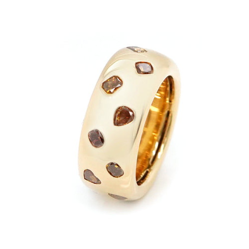 rd-20045-2.18 cts Fancy Brown Mixed Diamond Ring