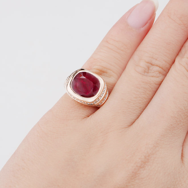 4.21 cts Ruby Pinky Ring