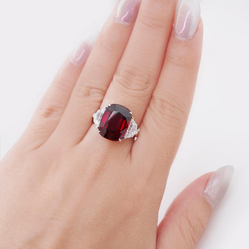 10.13 cts Cushion Ruby with Diamond Ring (ENQUIRE)