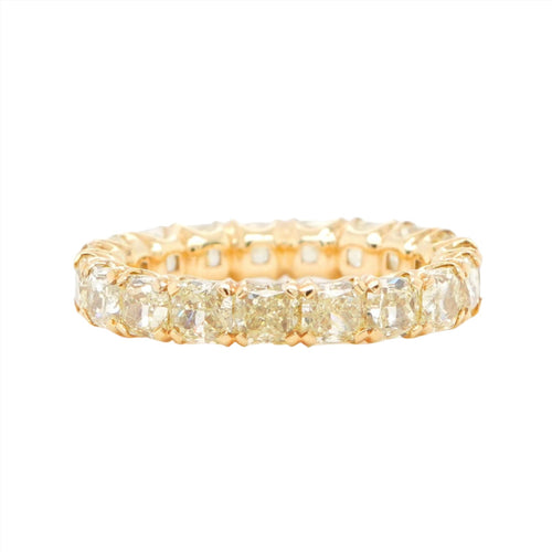 6.31 cts Fancy Brown Cushion Diamond Eternity Ring