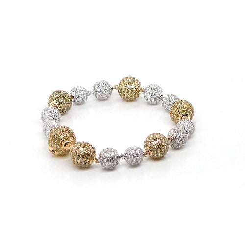 bd-25003-7.15  6.68 cts Yellow Diamond Bracelet