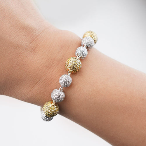 bd-25003-7.15  6.68 cts Yellow Diamond Bracelet