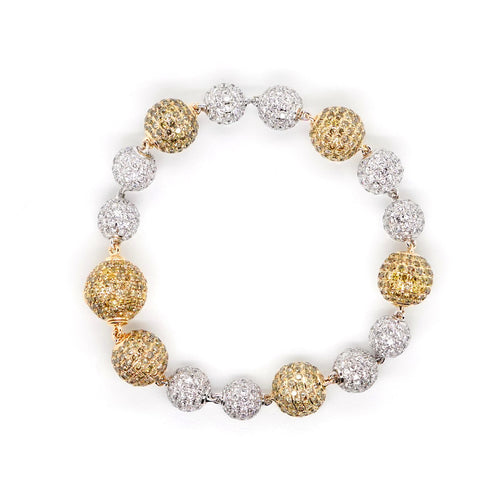 bd-25003-7.15  6.68 cts Yellow Diamond Bracelet