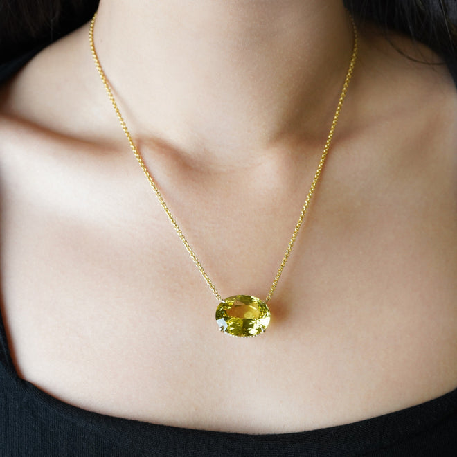 22.04 cts Chrysoberyl Gem Necklace