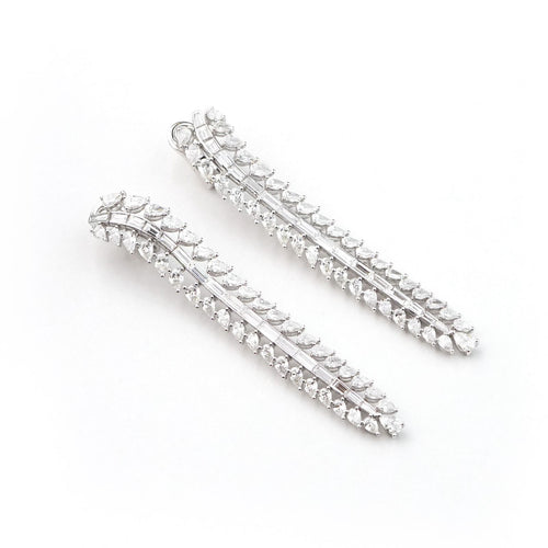 ed-25005-12.73  4.44 cts Pear Shape Diamond Earrings