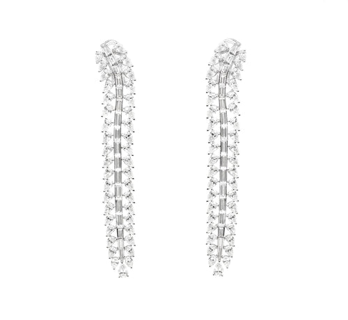 ed-25005-12.73  4.44 cts Pear Shape Diamond Earrings