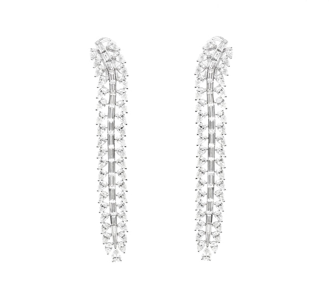ed-25005-12.73  4.44 cts Pear Shape Diamond Earrings