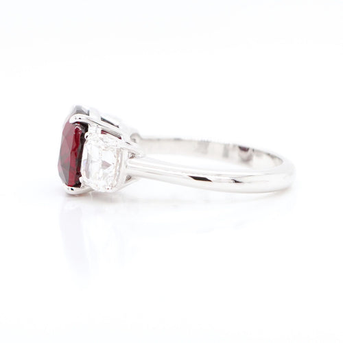  4.29 cts Ruby with Diamond Ring (ENQUIRE)