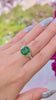 4.056 cts Octagon Emerald with Diamond Ring