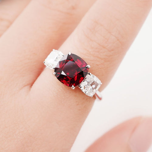  4.29 cts Ruby with Diamond Ring (ENQUIRE)