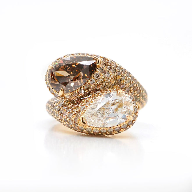 rd-25012-2.06  1.70 cts Fancy Pear Shape Diamond Ring