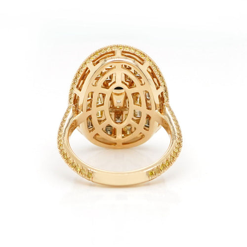 rd-25015-1.01  2.14 cts Radiant Fancy Brown Yellow Diamond Ring