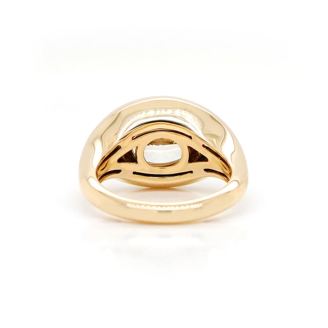 rd-25016-5.01 cts Fancy Intense Yellow Oval Diamond Ring