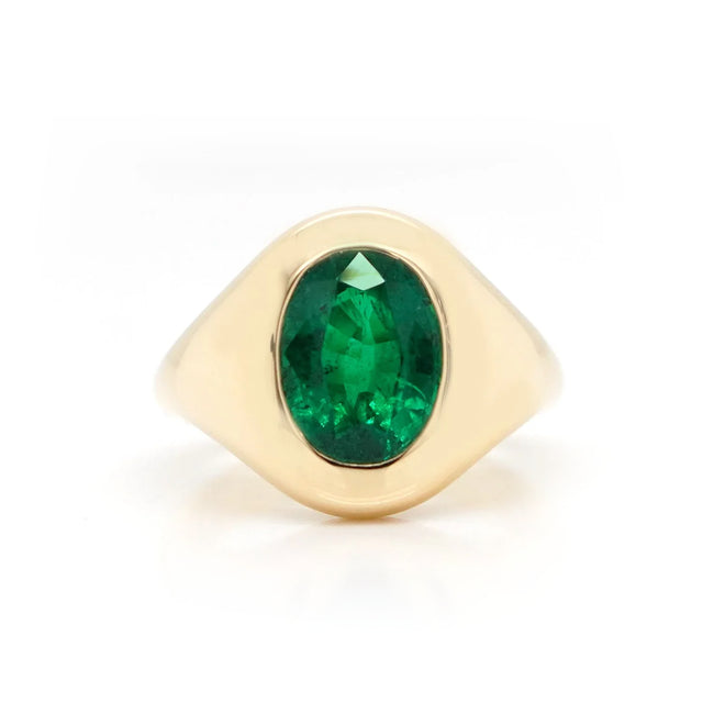 2.148 cts Oval Emerald Ring