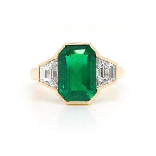 re-25025-4.153  0.68  0.55 cts Octagon Emerald Ring