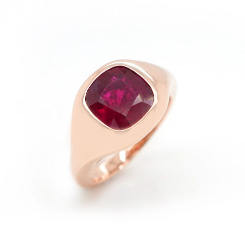 rr-25007-2.018 cts Cushion Ruby Ring
